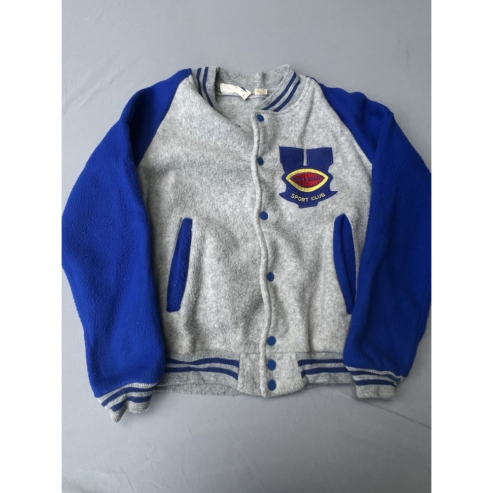 Pyramid Kids Vintage Varsity Jacket Gray Made In‎ USA Large